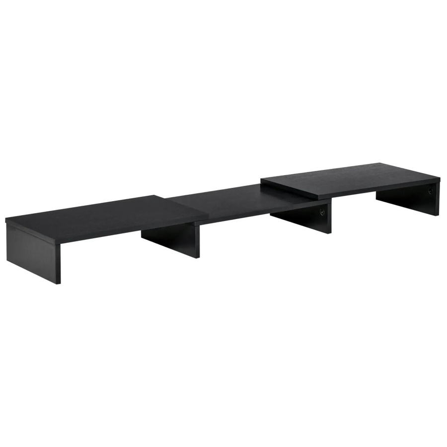 Vinsetto Monitorständer Verstellbar Doppelter für Laptop in Schwarz, B/T/H: 80-117 x 23,5 x 10 cm - Bild 2