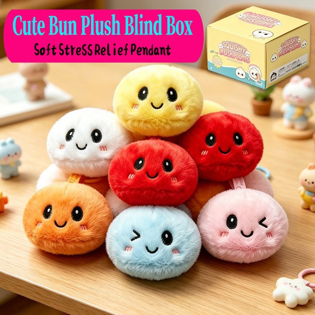 Bandai Überraschungs-Dumpling Squishy Plüsch-Schlüsselanhänger, Tiere - Bild 1