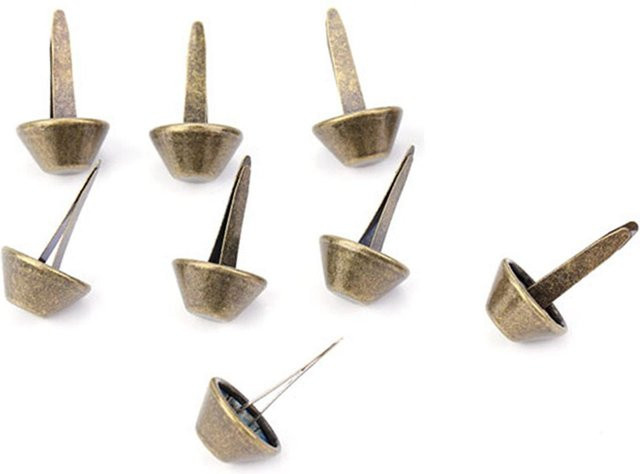 50 Stück Neoglint Kegelstifte aus Stahl für Lederhandwerk, Farbe Schwarz, Höhe: 10 mm - Bild 1