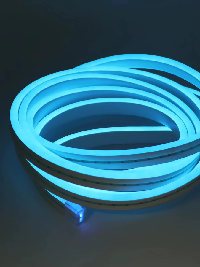 KISUFU USB LED Neon-Lichtstreifen aus Silikon, Wasserdicht, Blau, Rosa und Weiß, 120 LEDs/m, 5 m Länge - Bild 7