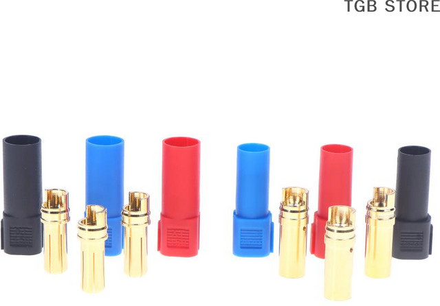 Amass XT150 Rundstecker Adapter Set mit männlichen und weiblichen Steckern in Multicolor für RC LiPo Batterien und Hochleistungsverstärker - Bild 1