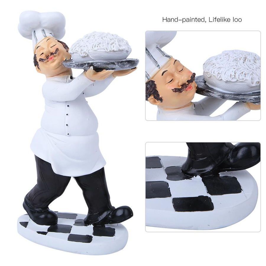 KaiSai Koch Deko-Figur aus Harz als stilvolles Ornament für dein Restaurant oder Café - Bild 4