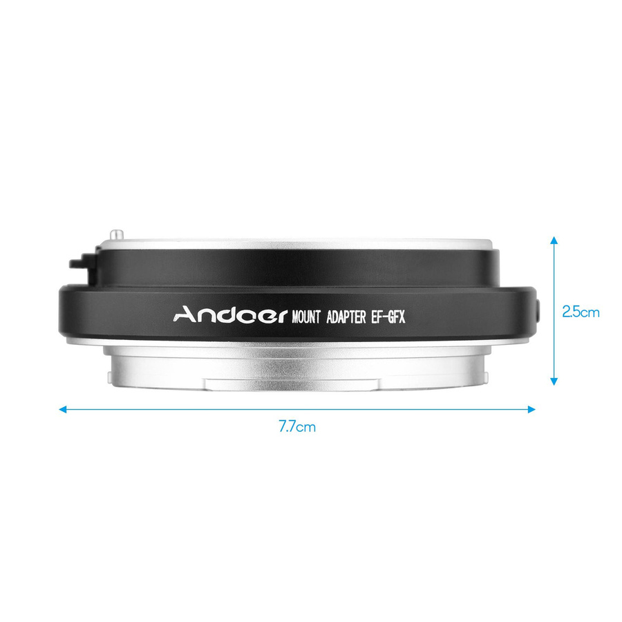 Andoer EF-GFX Kameraobjektiv-Adapterring für Canon EF-Objektive auf FujiFilm, Schwarz - Bild 3