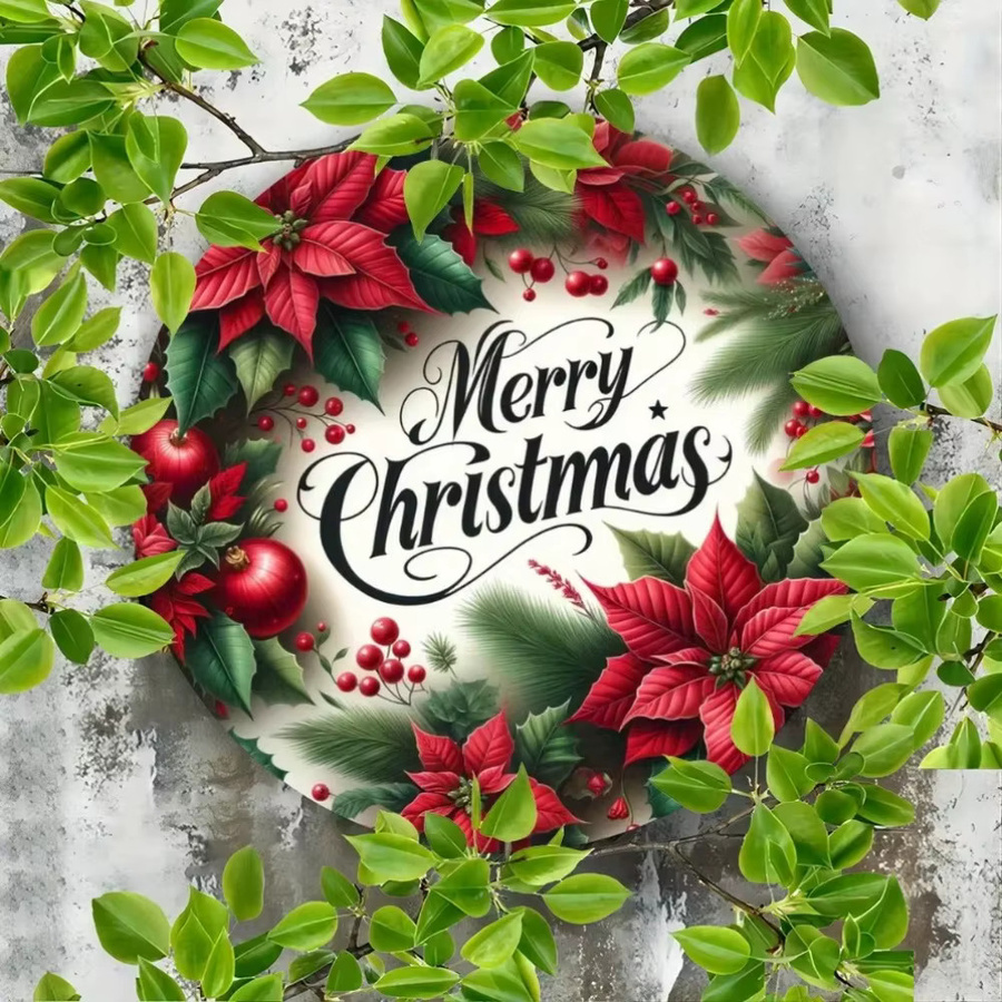 CIFBUY Wandkunst aus Metall Weihnachtskranz zur Wandmontage B: 20,0 cm, H: 20,0 cm, T: 20,0 cm - Bild 4