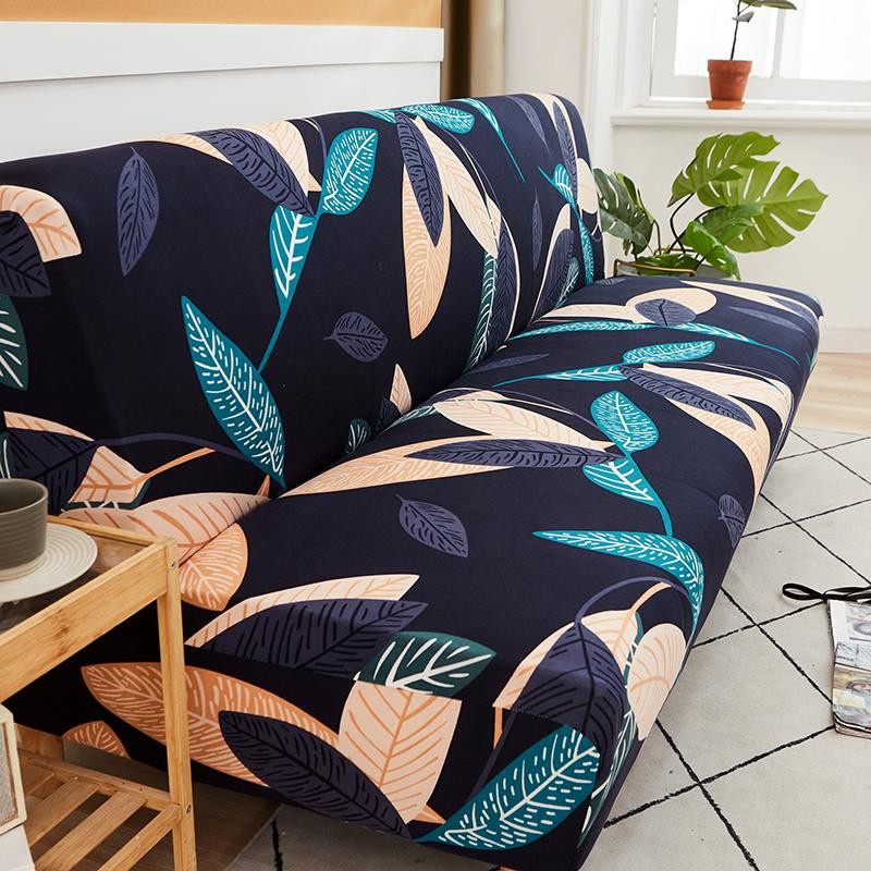 S-EMIGA Elastischer Sofabezug mit geometrischem Druck in Multicolour, Spandex-Stretch Schonbezug für Doppelsitze, Größe M (160-180 cm) - Bild 2