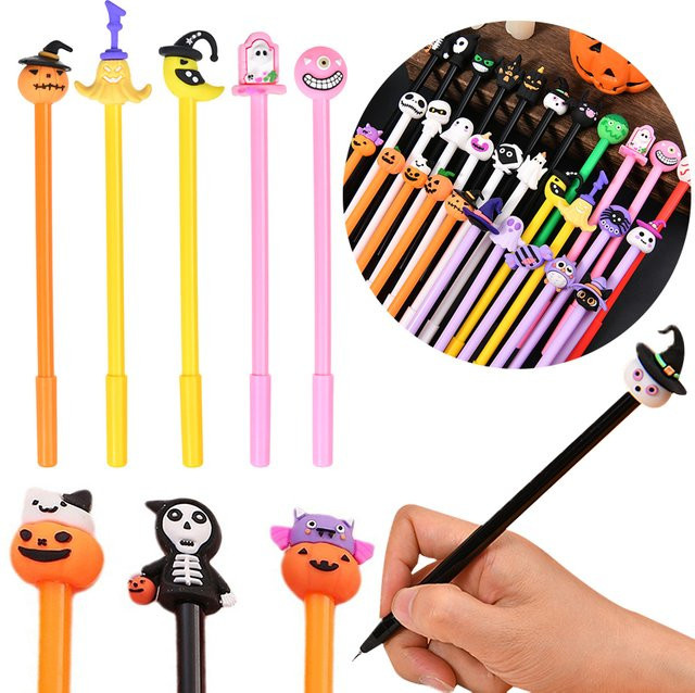 ZYF Halloween Gelstifte Set mit Kürbis, Geist und Zombie Motiven, 5 Stück, Multicolour - Bild 1