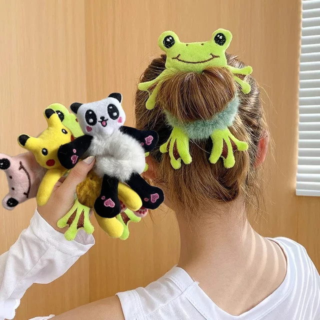 Haarring Frosch Plüsch, Grün, Damen - Bild 1