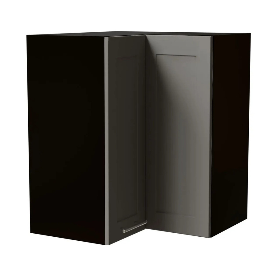 Feldmann-Wohnen Eckhängeschrank Oslo in Schwarz und Staubgrau Matt mit Soft-Close-Türen, B/T/H: 60 x 60 x 72 cm - Bild 2