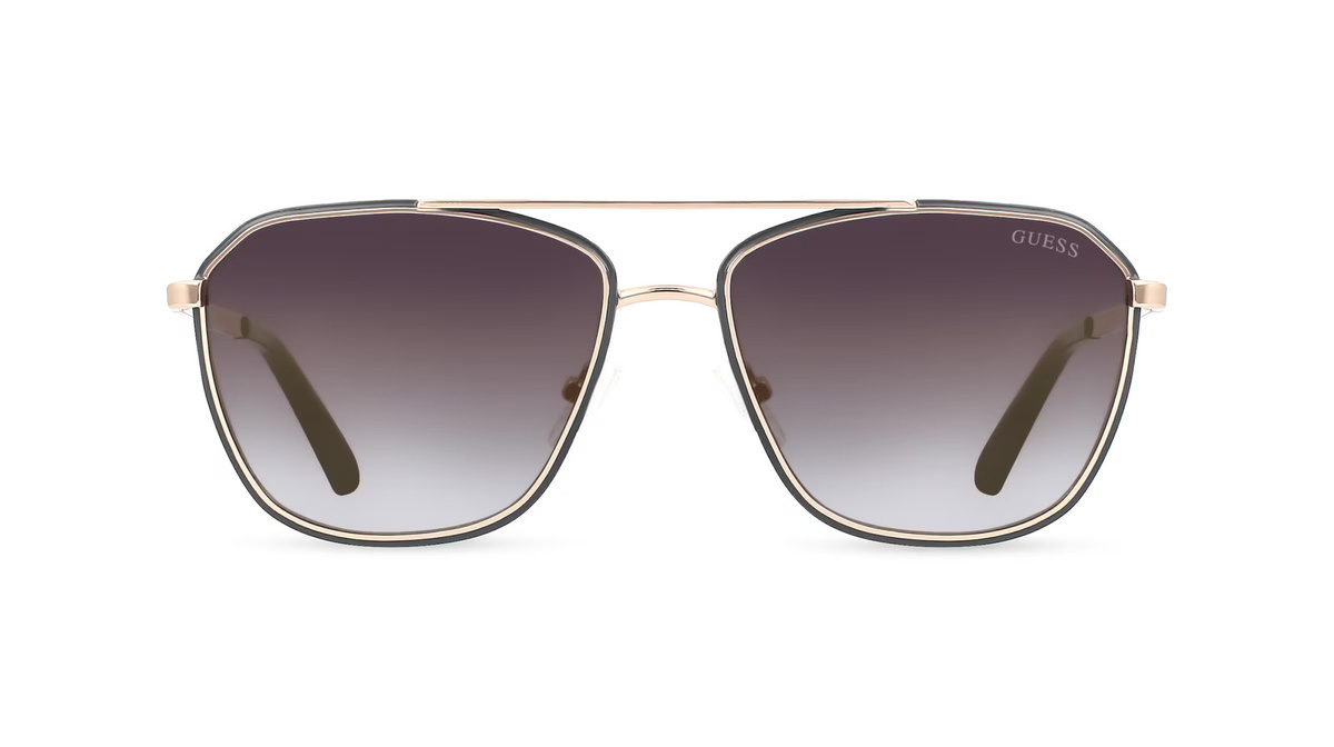 Guess GU00046 Sonnenbrille, Vollrand, quadratisch, Metall, Unisex, grau - Bild 1