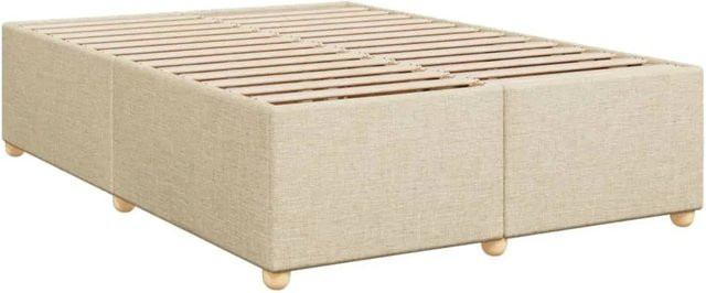 vidaXL Bettgestell mit Stoffbezug in Beige, B/T: 140 x 190 cm - Bild 1