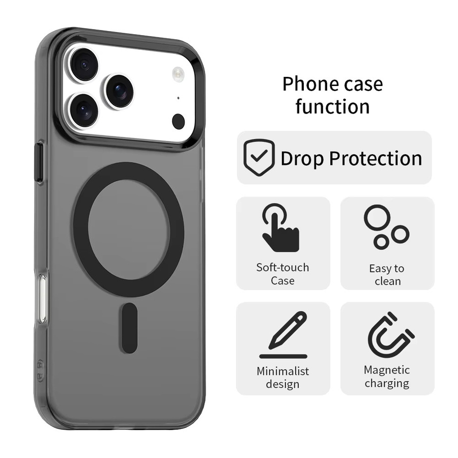 MagSafe Frosted Clear Handyhülle für Apple iPhone 11 bis 17 Pro Max Plus Slim Schutzhülle Transparent und Green - Bild 4