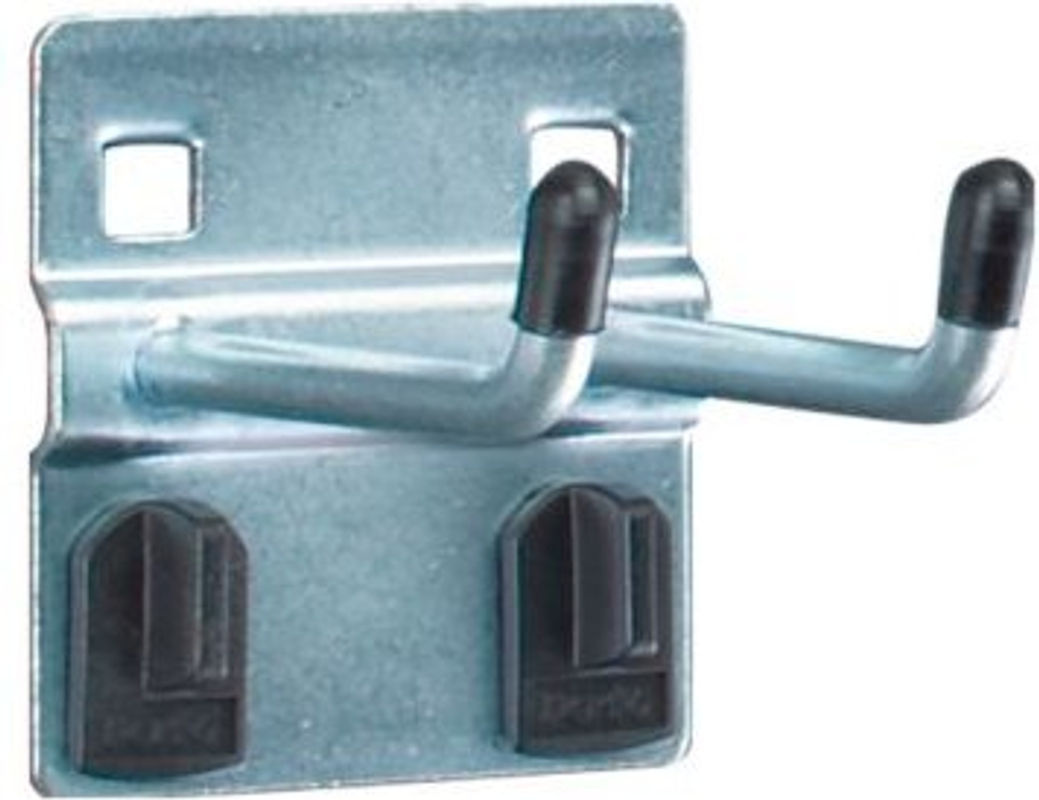 Bott Doppelhaken für Lochplatten, verzinkt, Silber, B/T/H: 20 x 50 x 60 mm, 5 Stück - Bild 2