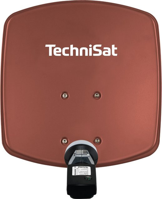 TechniSat DIGIDISH 33 Satellitenantenne mit V/H-LNB und Satfinder in Ziegelrot - Bild 1