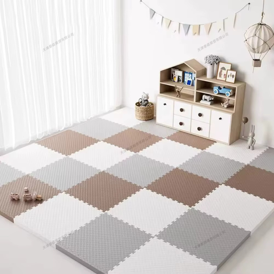 DHDH 8-teilige Baby-Spielmatte aus Schaumstoff in Beige und Multicolour, B/T: 60 x 60 cm, Höhe: 2,5 cm - Bild 2