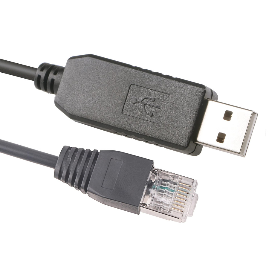Easun USB zu RS232 serielles Kommunikationskabel auf RJ45 8P8C in Schwarz - Bild 1