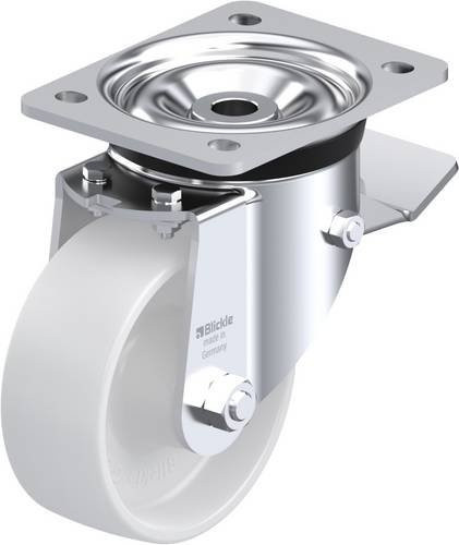 Blickle Lenkrolle LK-PO 127XR-ST mit Feststeller, verzinkt, Rad-Durchmesser: 125 mm, Tragfähigkeit: 400 kg - Bild 1