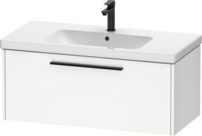 Duravit Waschtischunterschrank D-Code mit 1 Auszug in Weiß und Schwarz, B/T/H: 98,4 x 40,0 x 46,0 cm - Bild 1