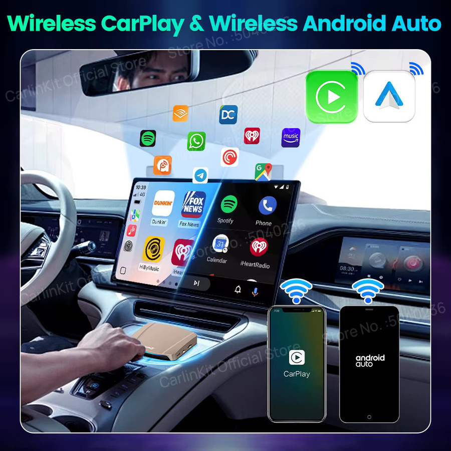 CarlinKit CarPlay Ai Box Android 15 Ultra mit SM6350 Chip, 8GB RAM + 256GB/128GB Speicher, WiFi 6 Wireless Android Auto Adapter und Smart TV Box - Bild 4
