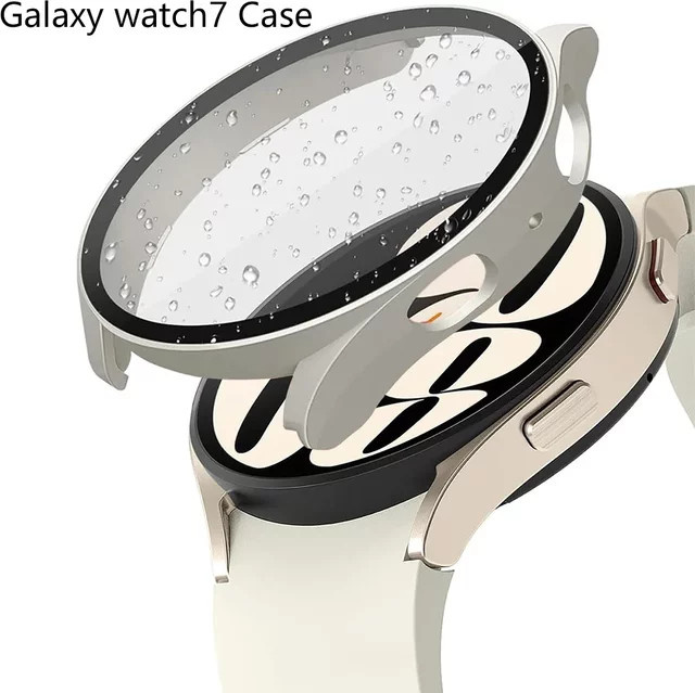 Displayschutzfolie für Samsung Galaxy Watch 7, 40 mm, 44 mm, mattes Hart-PC-Gehäuse, gehärtetes Glas - Bild 1