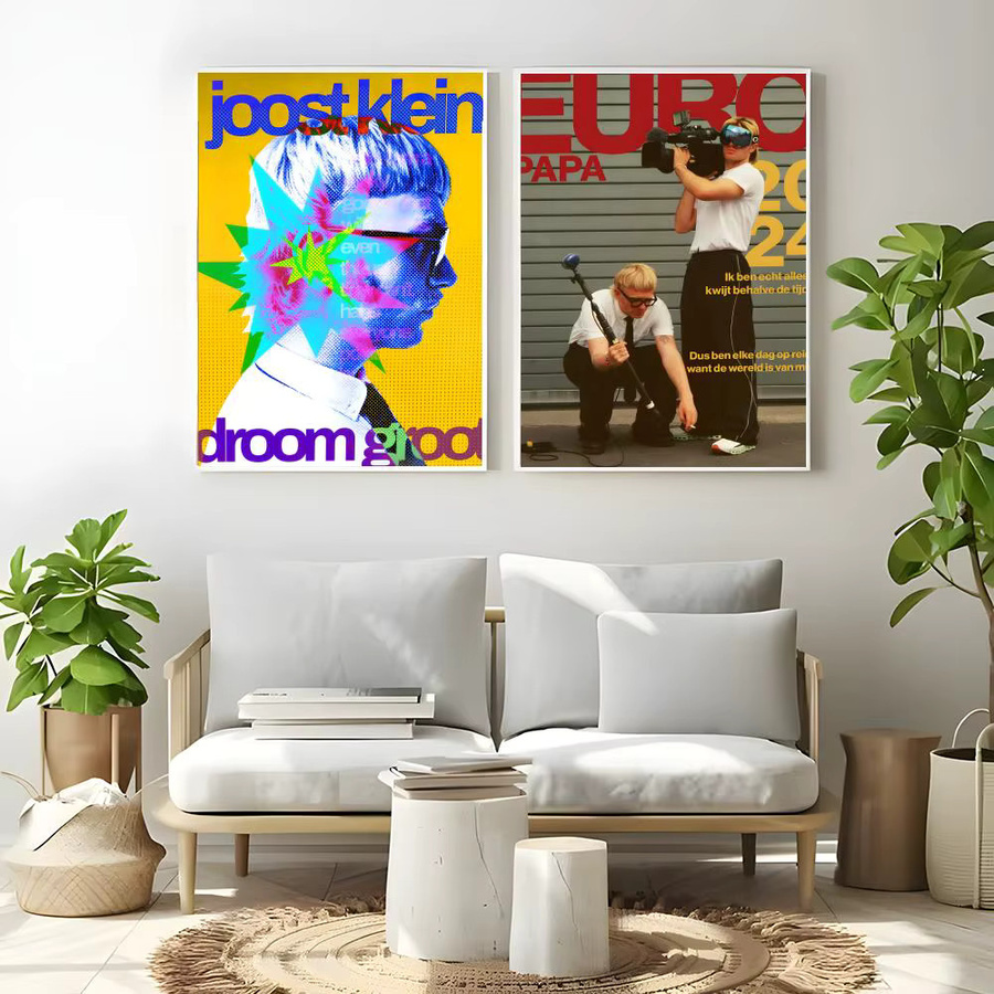 Abstraktes Kunstposter J-Joost Klein in Weiss und Mehrfarbig, Modernes Wandposter für dein Schlafzimmer, B: 15,0 cm, H: 20,0 cm - Bild 3