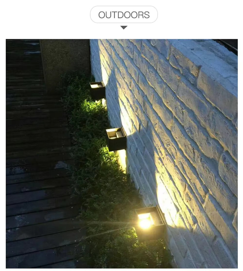EE Moderne LED Wandleuchte IP65 aus Aluminium für Garten und Veranda, Up-and-Down Licht, G9, Schwarz - Bild 4