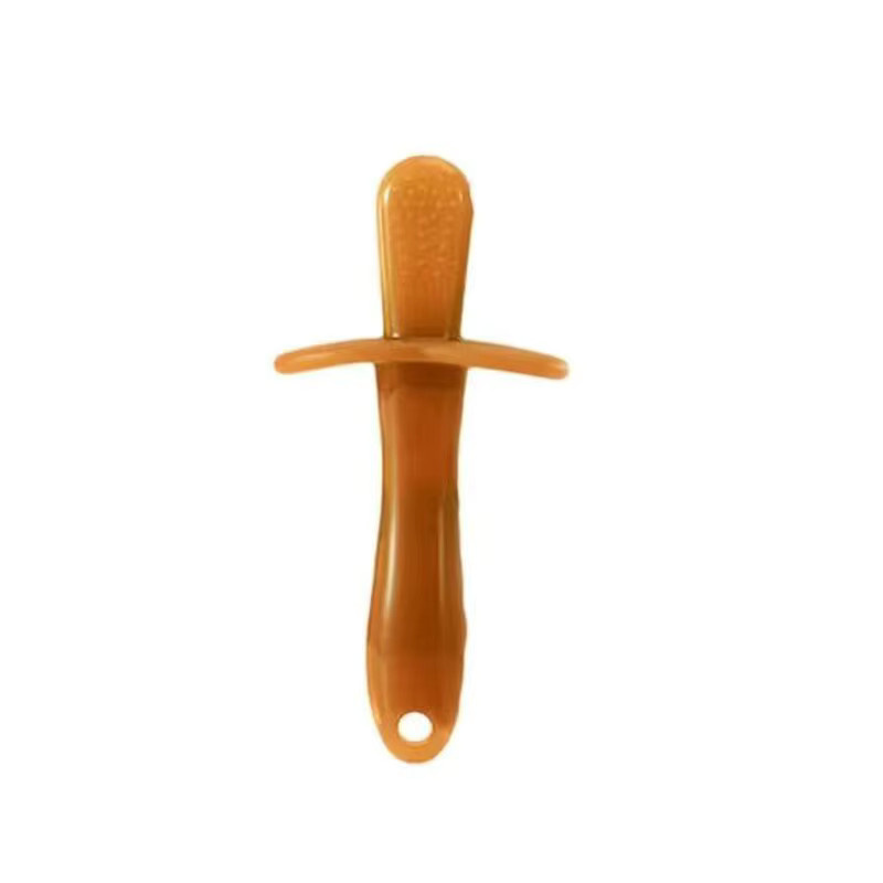 DHDH Baby-Silikon-Trainingszahnbürste in Bananenform mit Beißring-Funktion, BPA-frei, Weiß - Bild 2