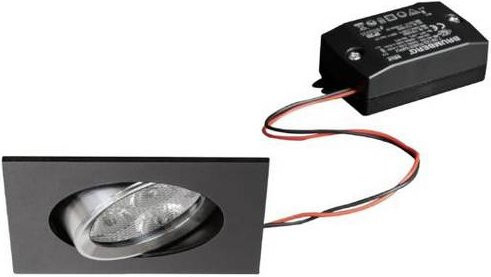 Brumberg LED-Einbauleuchte Schwarz quadratisch mit 6W Warmweiß - Bild 1