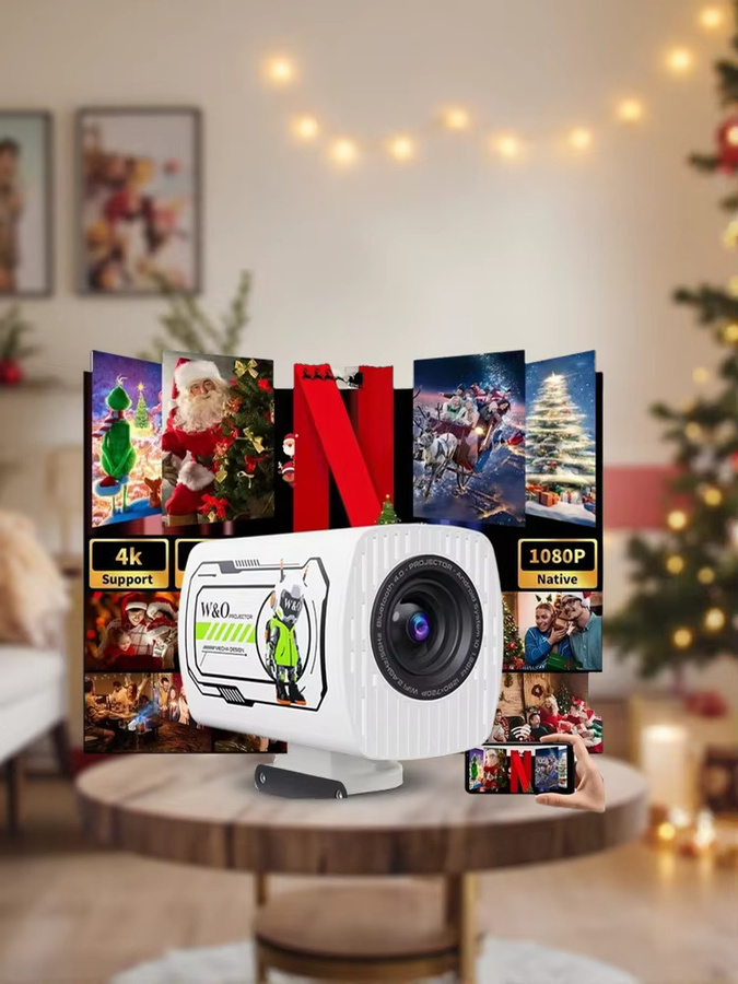 W&O Mini-Projektor Full HD mit 200 ANSI in Schwarz - Bild 6