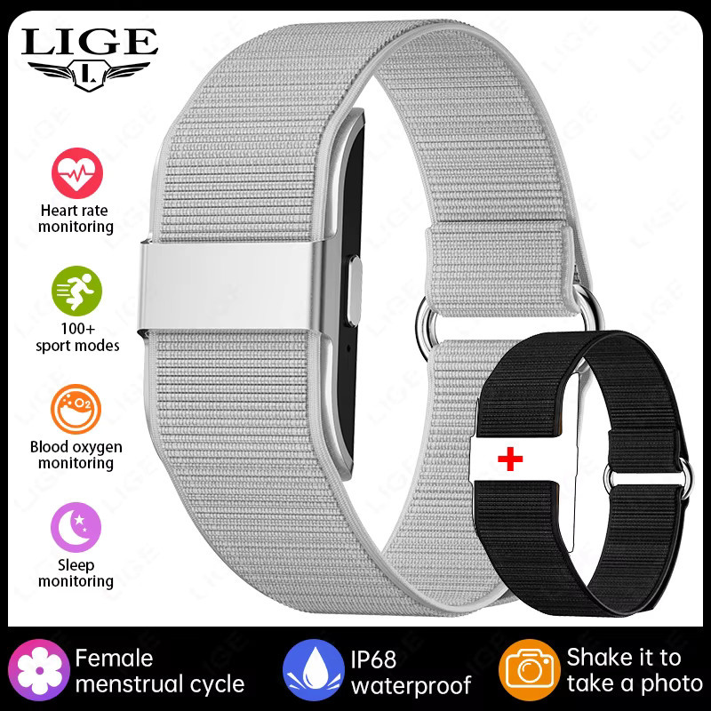 FOXBOX Smart-Armband für Herren in Grau mit Herzfrequenz- und Schlafüberwachung, IP68 wasserdicht und ohne Bildschirm - Bild 7