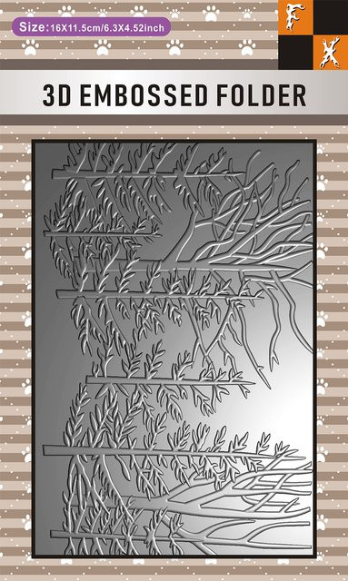 Winterwunderland 2D/3D Prägemappe aus weißem Kunststoff für Scrapbooking und Papierkunst - Bild 1
