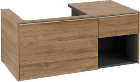 Villeroy & Boch Waschtischunterschrank Subway 3.0 Becken links, Wandmontage, Braun Matt, B/T/H: 100,1 x 42,25 x 51,6 cm - Bild 1