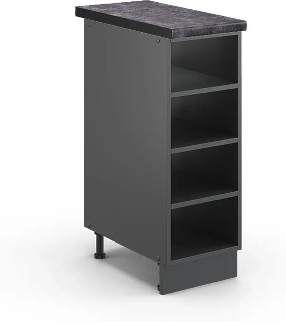 Vicco Küchenregal Fame-Line Offener Küchenschrank Anthrazit B: 30 cm, H: 82 cm, T: 60 cm - Bild 1