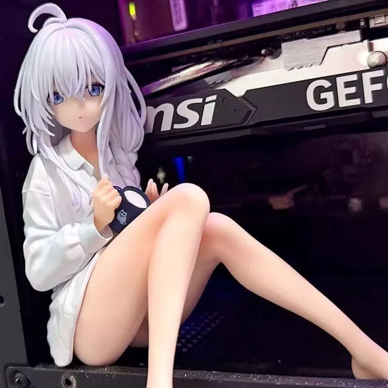 Bandai Anime-Figur Die Reise von Elaina sitzend im Pyjama, weißes Mädchen-Modell aus Kunststoff, Höhe: 10 cm - Bild 2