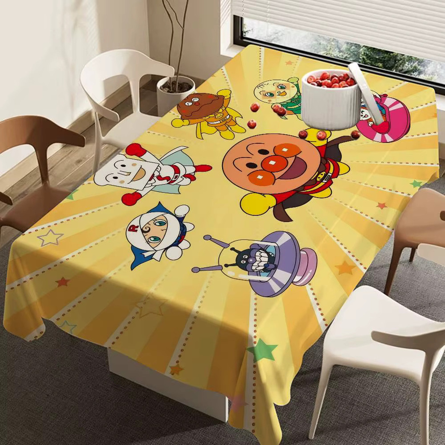 Wasserdichte und wiederverwendbare rechteckige Tischdecke Anpanman für Kinder von Fiesta Home Decor - Bild 4