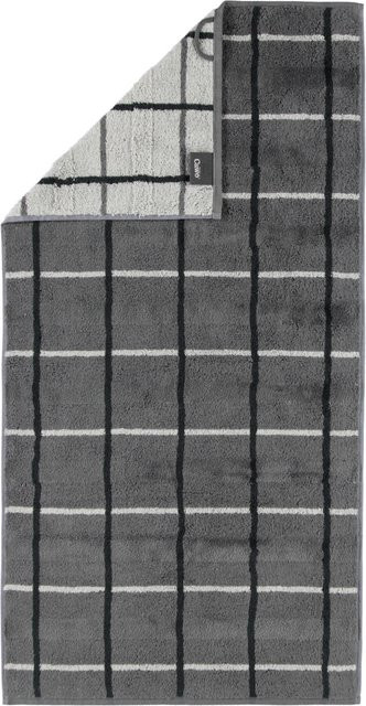 Duschtuch cawo NOBLESSE SQUARE KARO Karo Grau aus Baumwolle - Bild 1