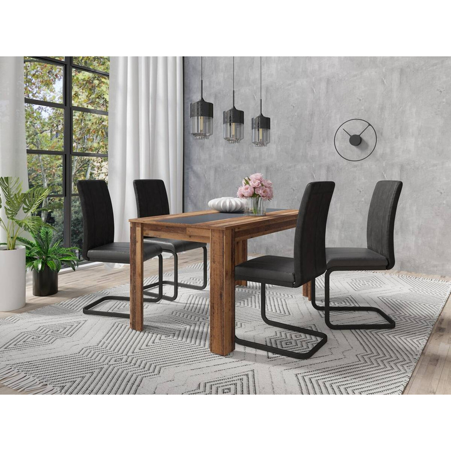 byLIVING Esstisch NORI in Eiche Old Wood und Anthrazit, B/T/H: 140 x 80 x 75 cm - Bild 3