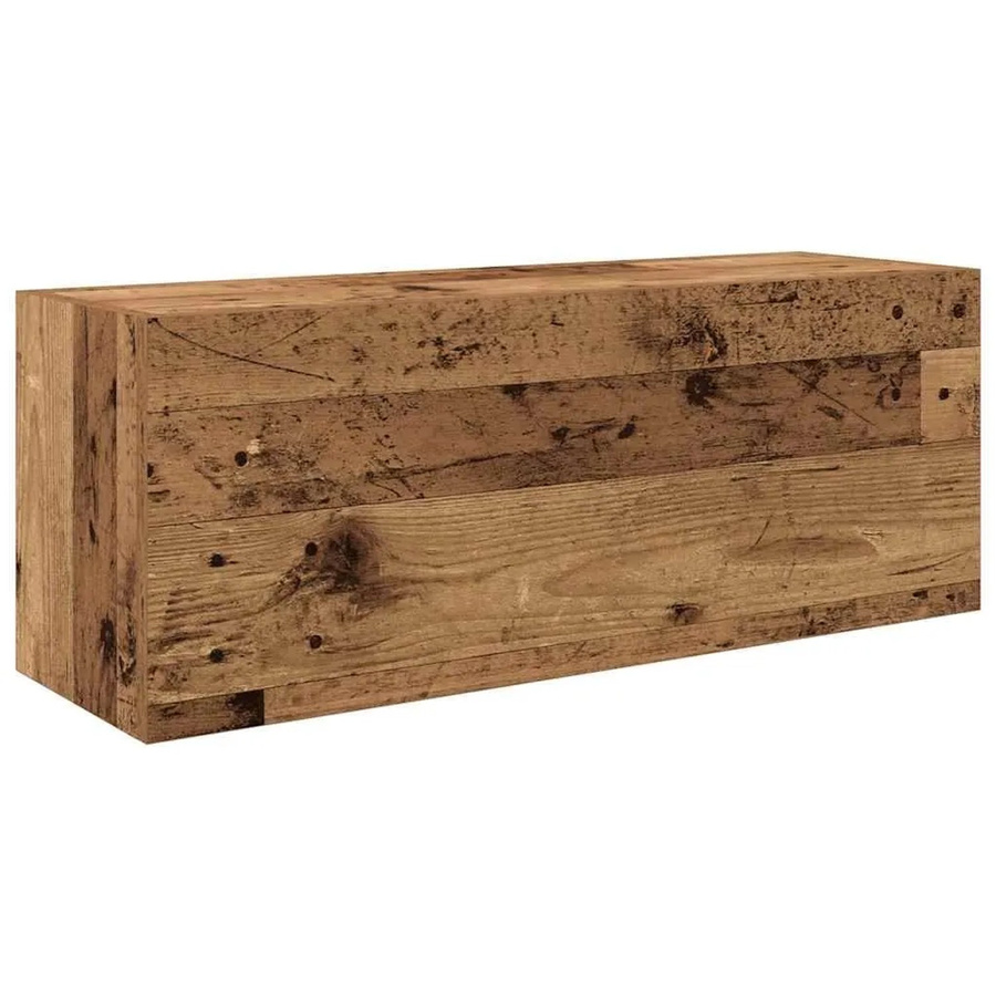 vidaXL Bad-Wandschrank in Altholz-Optik Braun, B/T/H: 80 x 25 x 30 cm - Bild 2