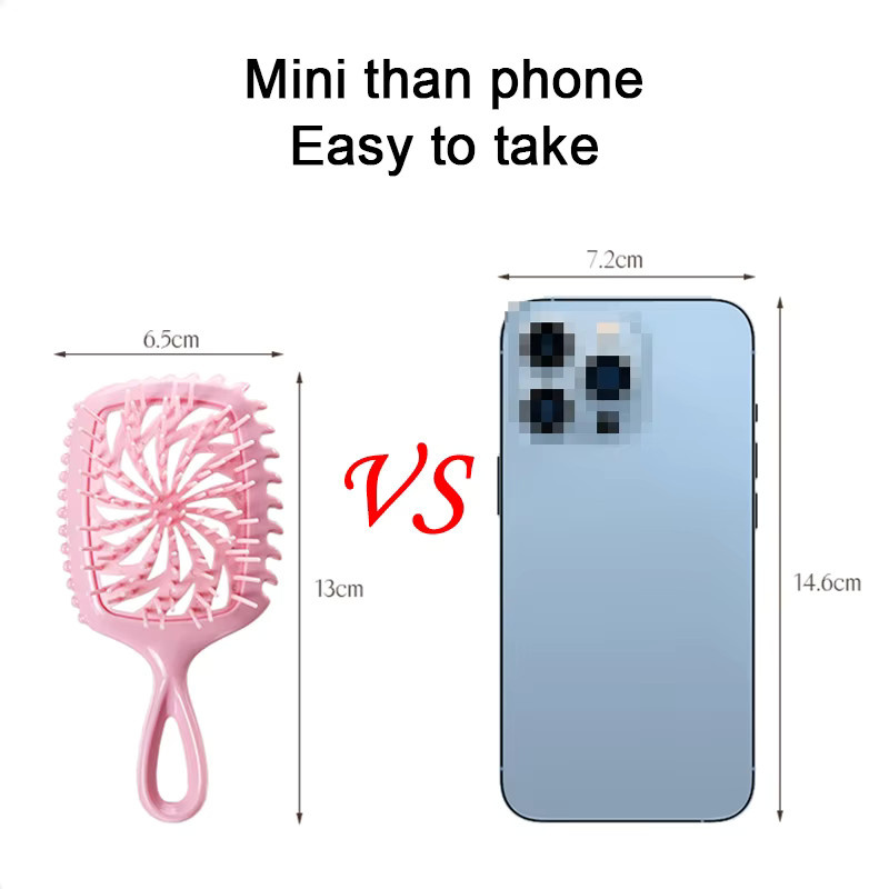 Mini Haar Pinsel Massage Kamm, Anti-statische Haarbürste, Unisex - Bild 3