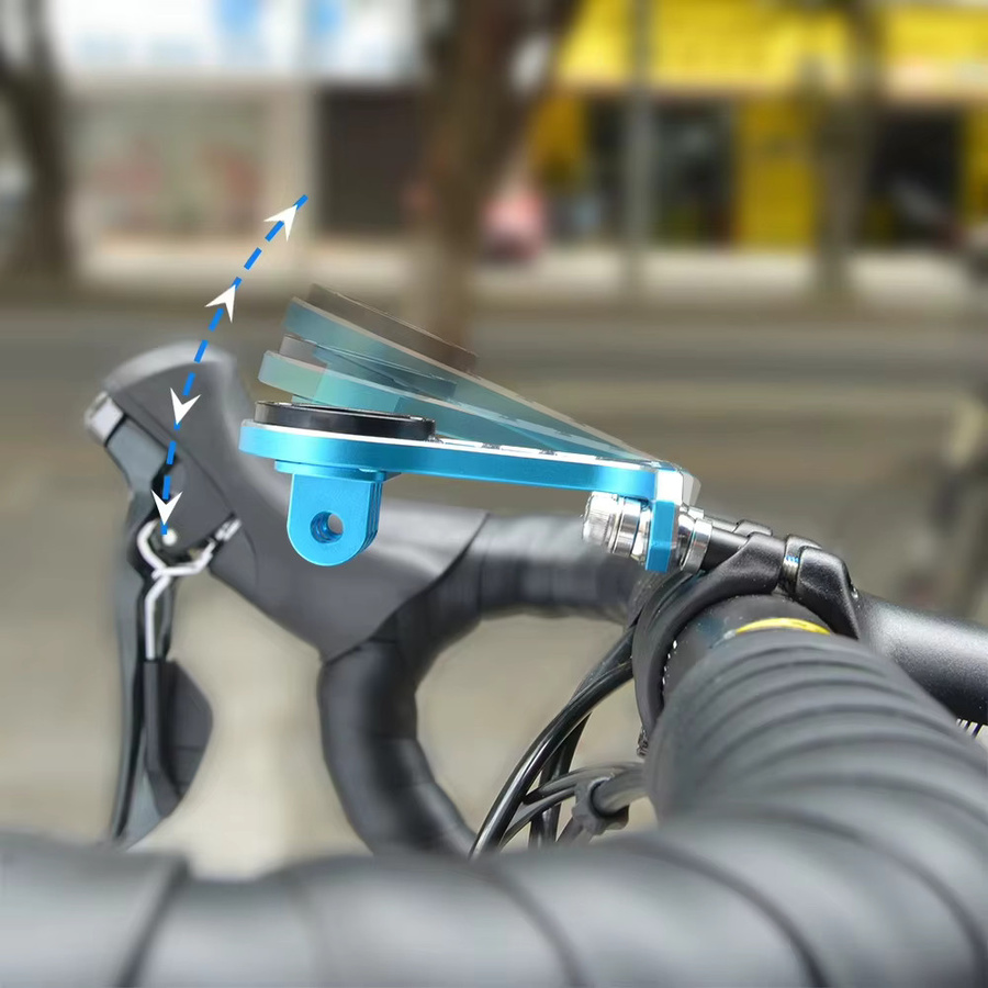 Trustfire HE06 Fahrradcomputer-Halterung aus Aluminiumlegierung in Schwarz für Garmin, Bryton und Cateye - Bild 5