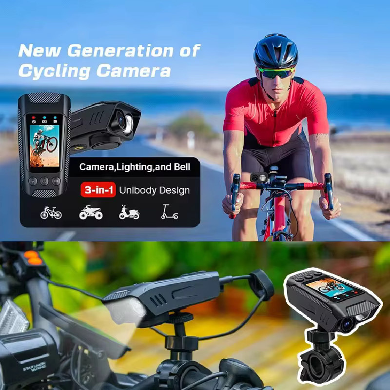 luxuglow Action Kamera 4K HD 60FPS in Schwarz für Motorrad, Fahrrad und Helm als Sport DV Video Recorder und Dash Cam - Bild 4