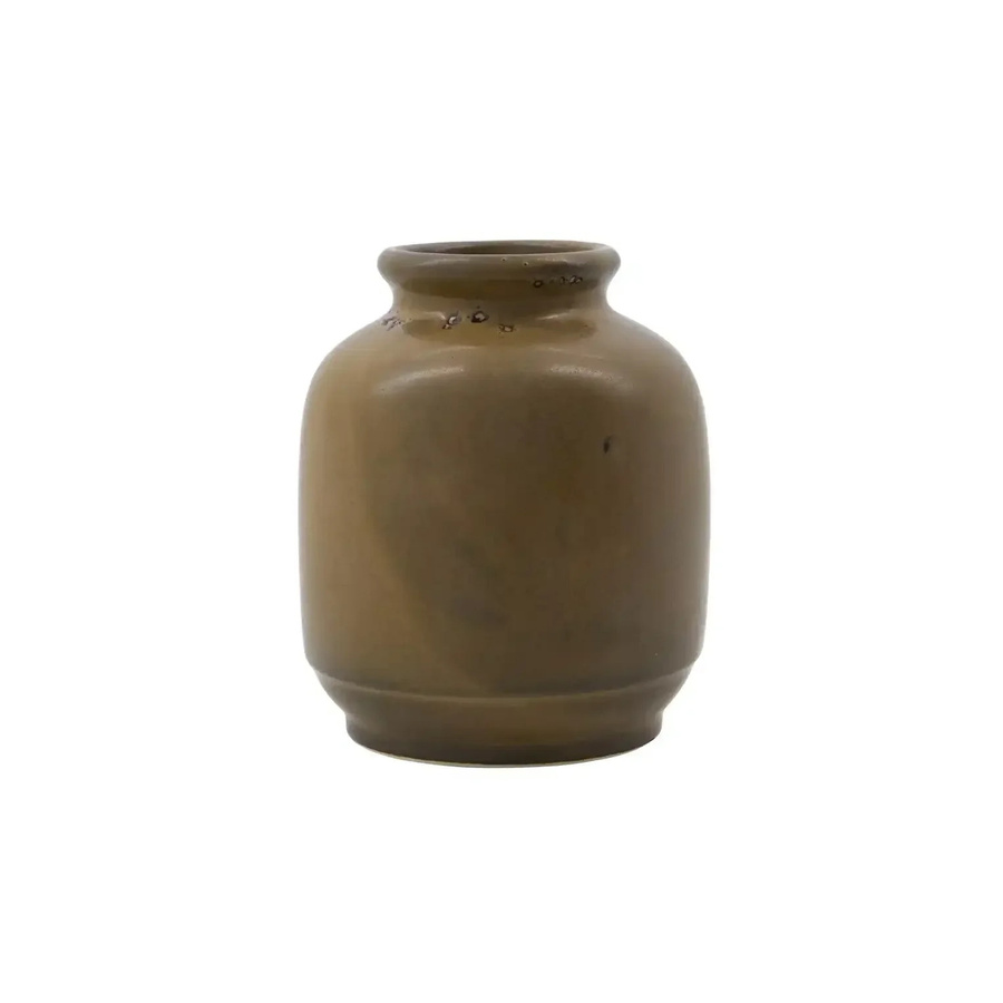 House Doctor Vase Casa aus Steingut in Braun, Höhe: 14 cm - Bild 1