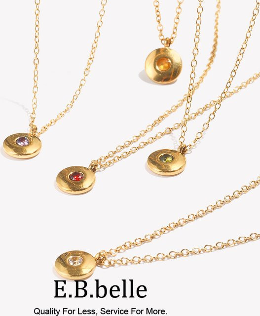 E.B.belle Halskette, 18 Karat vergoldet, Edelstahl, Unisex - Bild 1