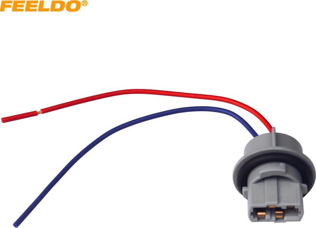 FEELDO LED-Leuchtmittel Set für Blinker und Bremslicht mit W21W Adapter Kabelbaum - Bild 1