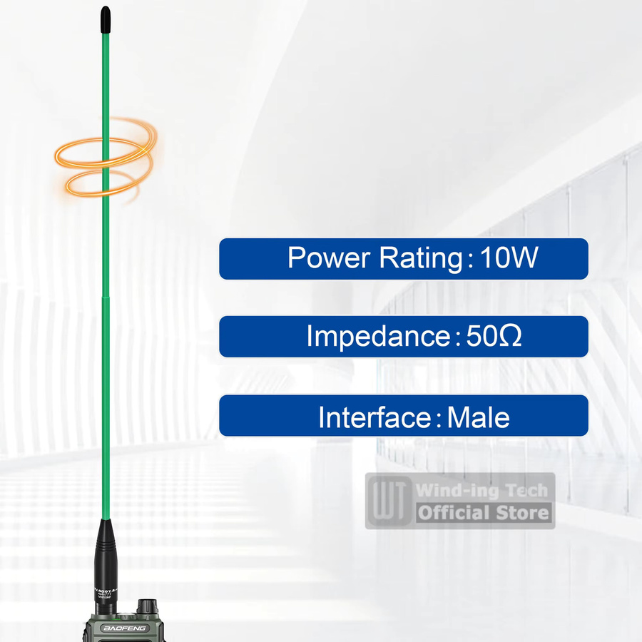 Nagoya NA 771 Peitschenantenne mit SMA-Stecker für VHF UHF 144/430 MHz in Orange, kompatibel mit TYT Baofeng Retevis PUXING Funkgeräten - Bild 2
