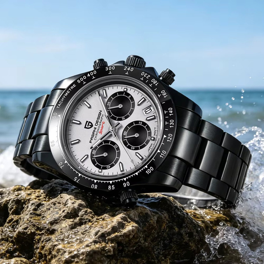 Pagani Design Chronograph, Quarz, Edelstahl, Grün, 40 mm, Herren - Bild 2