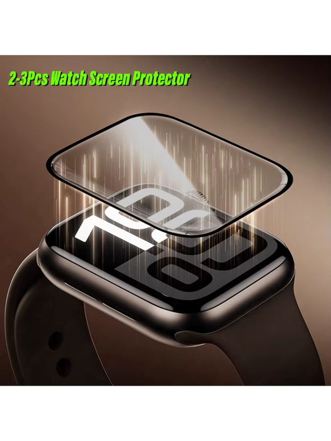 PEO Displayschutzfolie für Apple Watch Ultra 8 49mm sowie iWatch 10 9 7 6 SE 5 4 46mm 45mm 44mm 42mm 41mm 40mm 38mm, transparent, 2-3 Stück - Bild 6