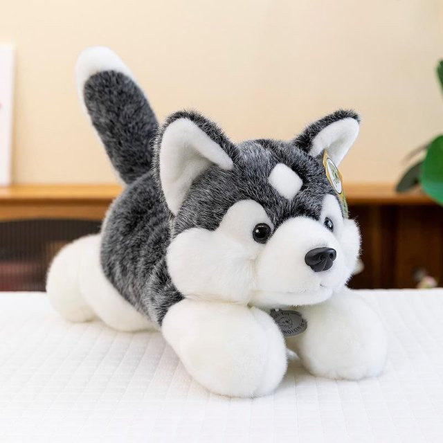 Husky-Plüsch, Hundepuppe, Grau - Bild 1