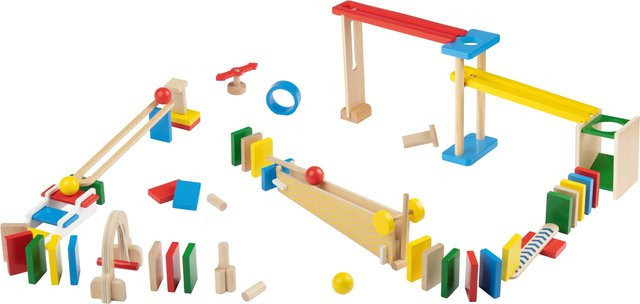PLAYTIVE Holz Kugelbahn Domino ab 2 Jahren - Bild 1