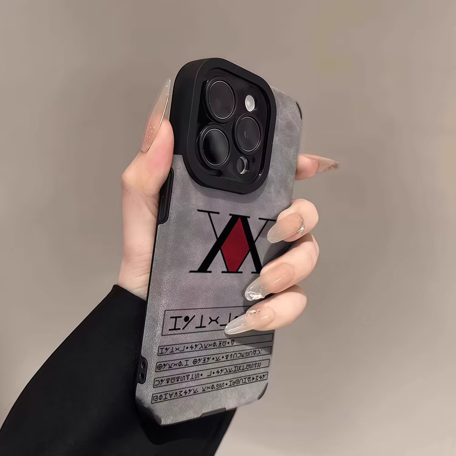 Stoßfeste Hunter License Handyhülle aus Leder und Lammfell für Apple iPhone 17, 16 Pro Max, 15, 14 und 13 Max in Grau - Bild 2