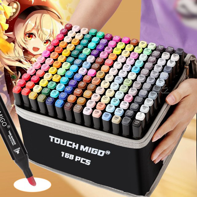 Kolorowys Alkoholmarker mit Doppelspitzen in Multicolor für Illustrationen und Skizzen - Bild 1
